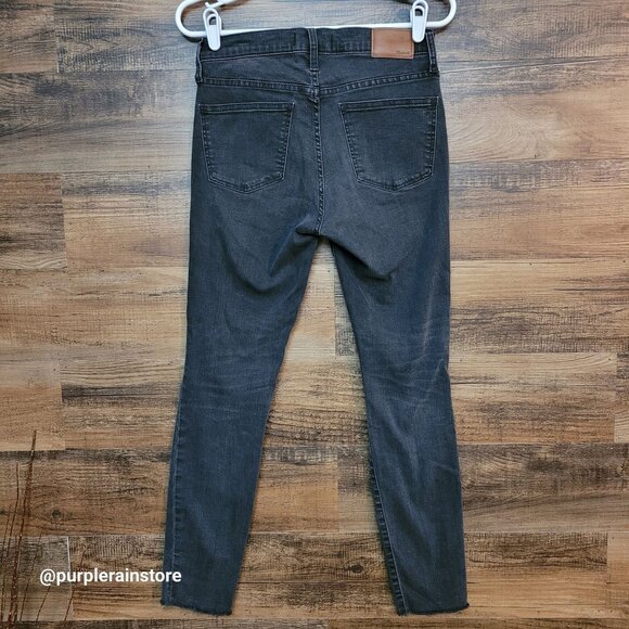 Madewell Jeans 27 Skinny 9" High Rise Black Sea Wash H2230 Tummy Control Stretch - Picture 2 of 13